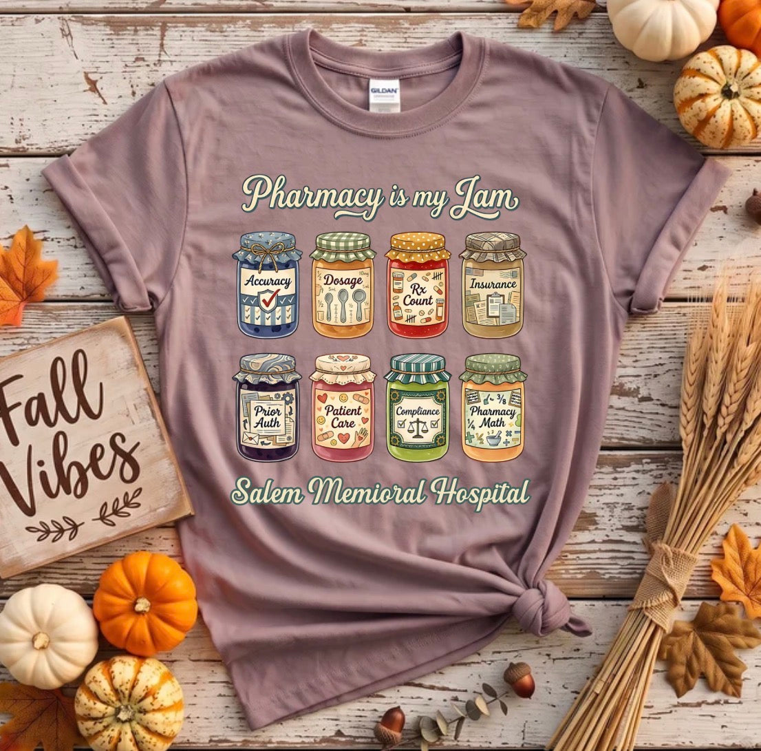 Salem Memorial Hospital Pharmacy Is My Jam T-shirt in Paragon