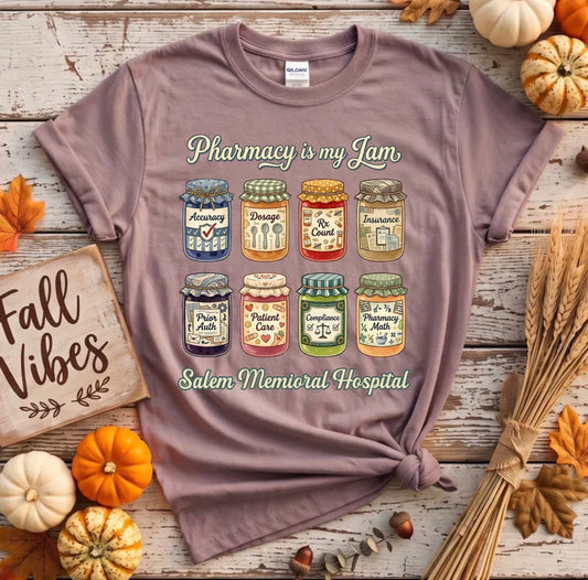 Salem Memorial Hospital Pharmacy Is My Jam T-shirt in Paragon