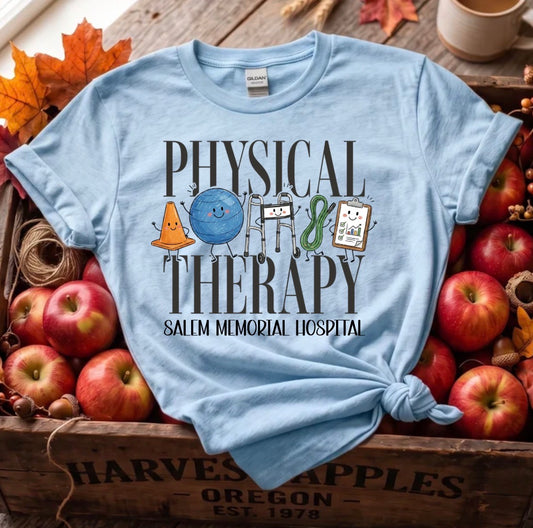 Salem Memorial Hospital Physical Therapy T-shirt in Light Blue