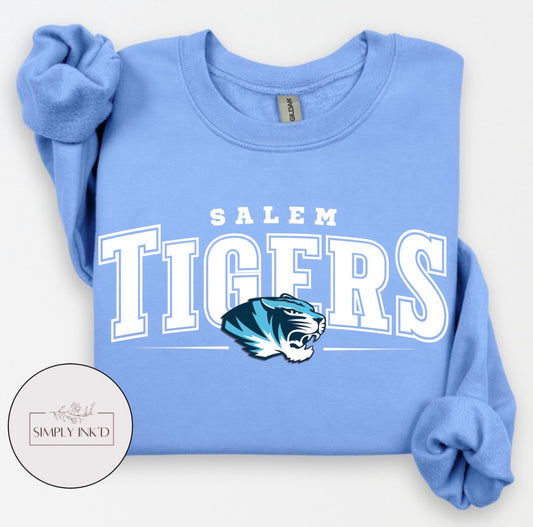 Salem Tigers Classic Gildan Carolina Blue mockup