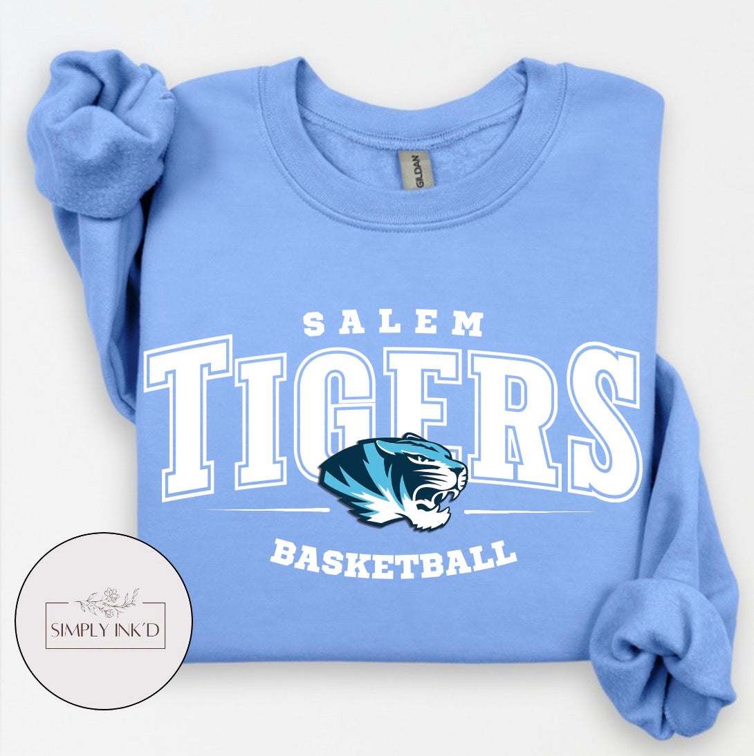 Salem Tigers Basketball Gildan Carolina Blue mockup