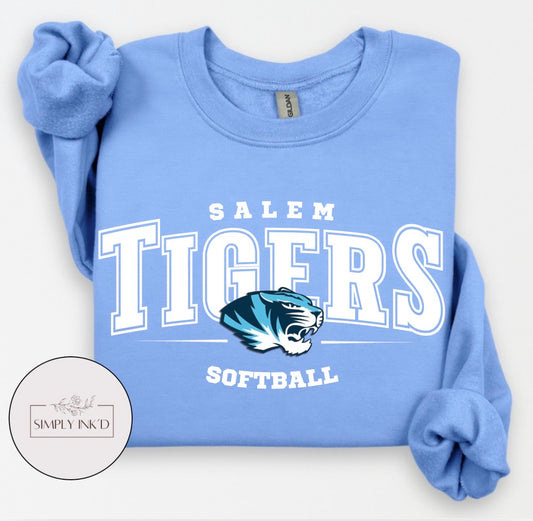 Salem Tigers Softball Gildan Carolina Blue mockup