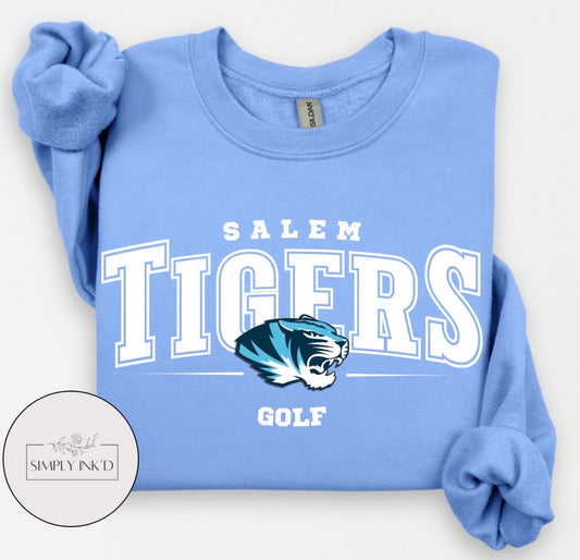 Salem Tigers Golf Gildan Carolina Blue mockup
