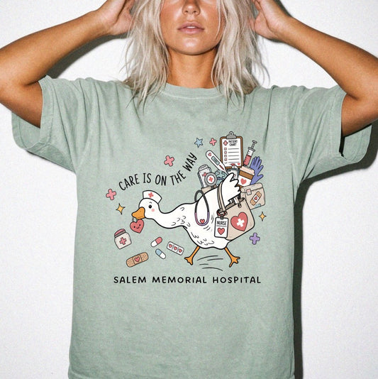 Salem Memorial Hospital Care Is on the Way Bay T-shirt