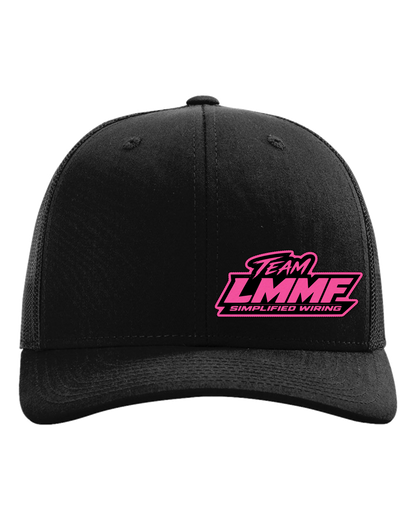 01-richardson-112-trucker-cap-black1 -PINK LEATHER