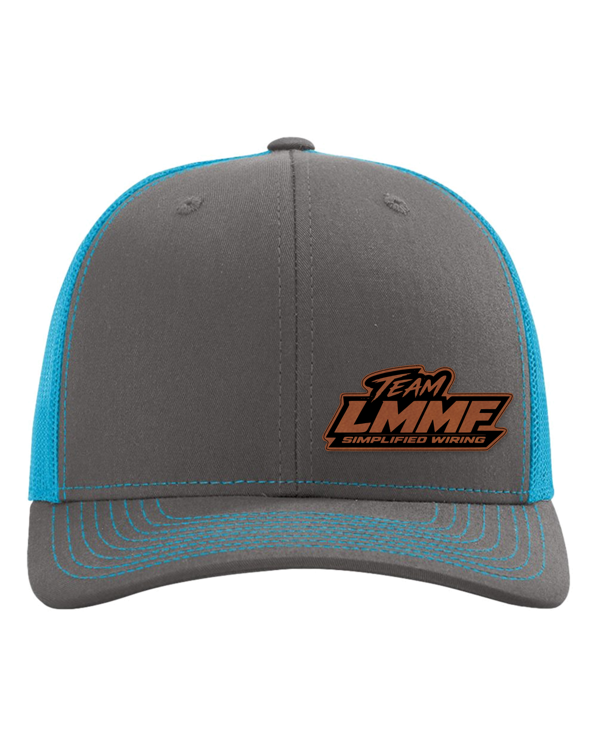 05-richardson-112-trucker-cap-charcoal-neon-blue LEATHER