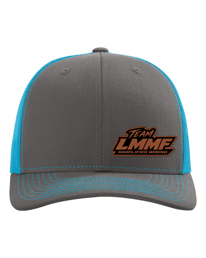 05-richardson-112-trucker-cap-charcoal-neon-blue LEATHER