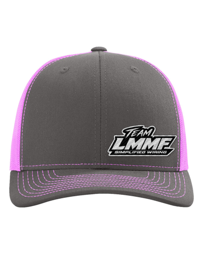 08-richardson-112-trucker-cap-charcoal-neon-pink - CARBON FIBER