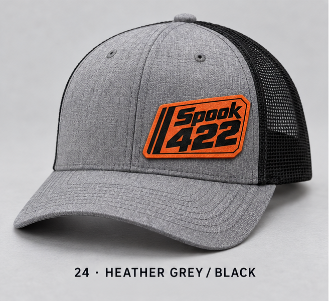 Team Spook 422 hat — Design 24 heather grey black