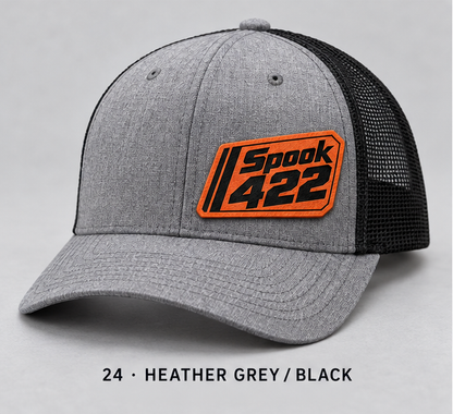 Team Spook 422 hat — Design 24 heather grey black