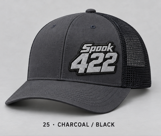 Team Spook 422 hat — Design 25 charcoal black