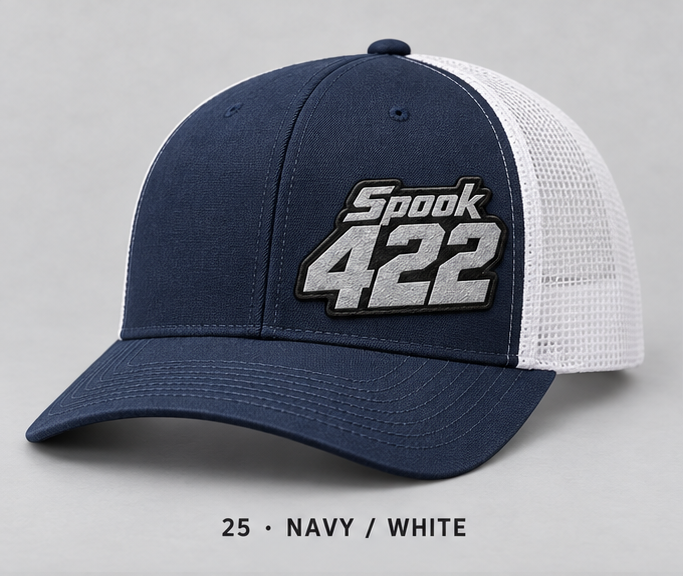 Team Spook 422 hat — Design 25 navy white