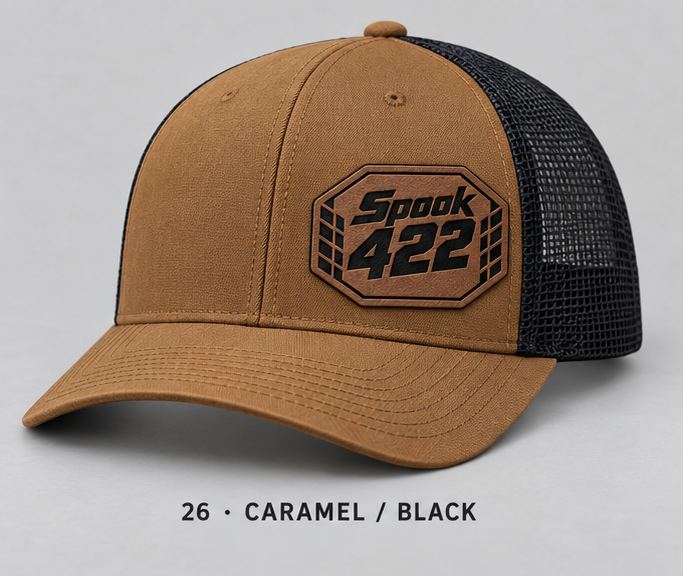 Team Spook 422 hat — Design 26 caramel black