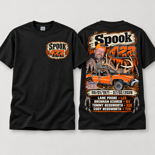 Team Spook 422 Black T-Shirt front and back
